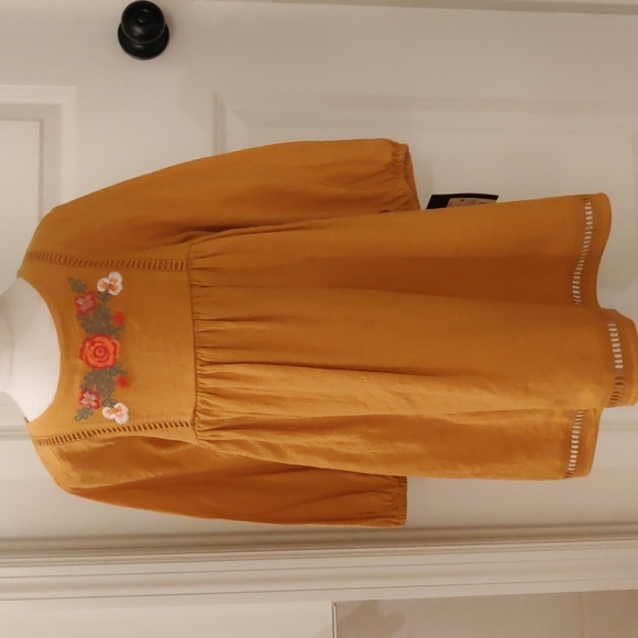 art class Other - Art class 4T mustard/cider girls broidered long sleeves linen dress